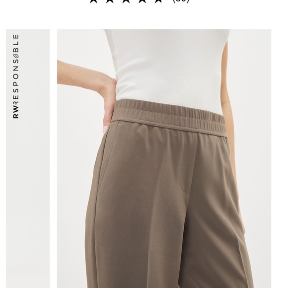 New with tags, mid-rise tapered leg dressy joggers from RWCO. - Picture 2 of 4